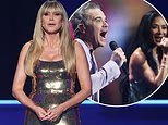 Heidi Klum parece incrível em um vestido dourado metálico enquanto se junta a Robbie Williams, de terno lilás, e à glamorosa Nicole Scherzinger no sorteio repleto de estrelas da Copa do Mundo de 2026 em Washington DC