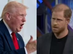 ‘Ouvi dizer que você elegeu um rei?’: Príncipe Harry zomba de Trump no ‘Late Present’ com Stephen Colbert