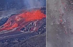 Veja o momento em que a erupção de um vulcão no Havaí derrubou uma câmera remota