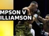 Williamson vence Simpson após quatro knockdowns em Leeds