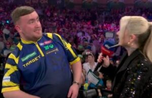 Luke Littler se esquiva da notória vespa Ally Pally em uma estranha entrevista de início de vida